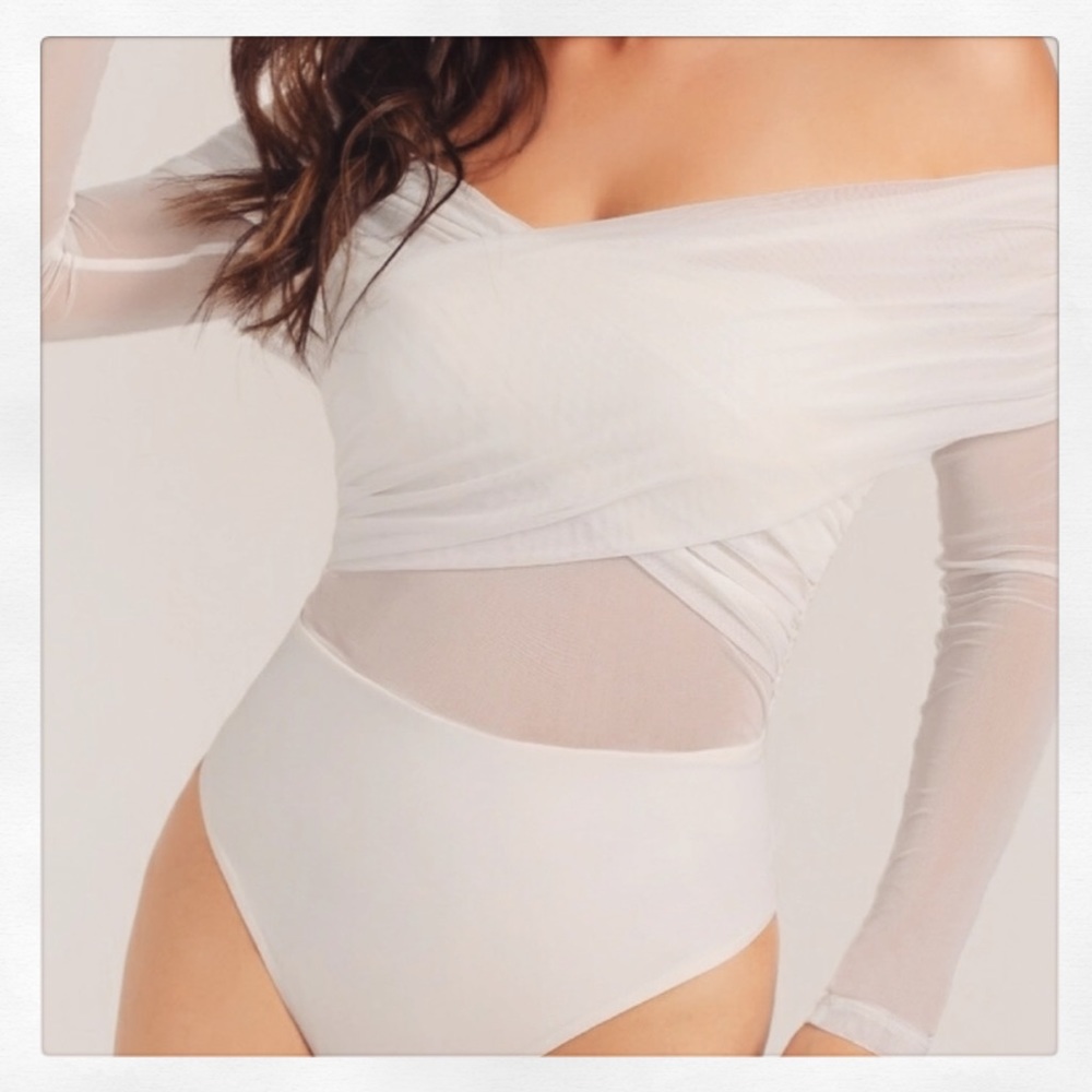 Bodysuit | Mesh white NWOT